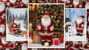 8 مدل عکس عروسک بابانوئل بامزه برای پسزمینه و استوری