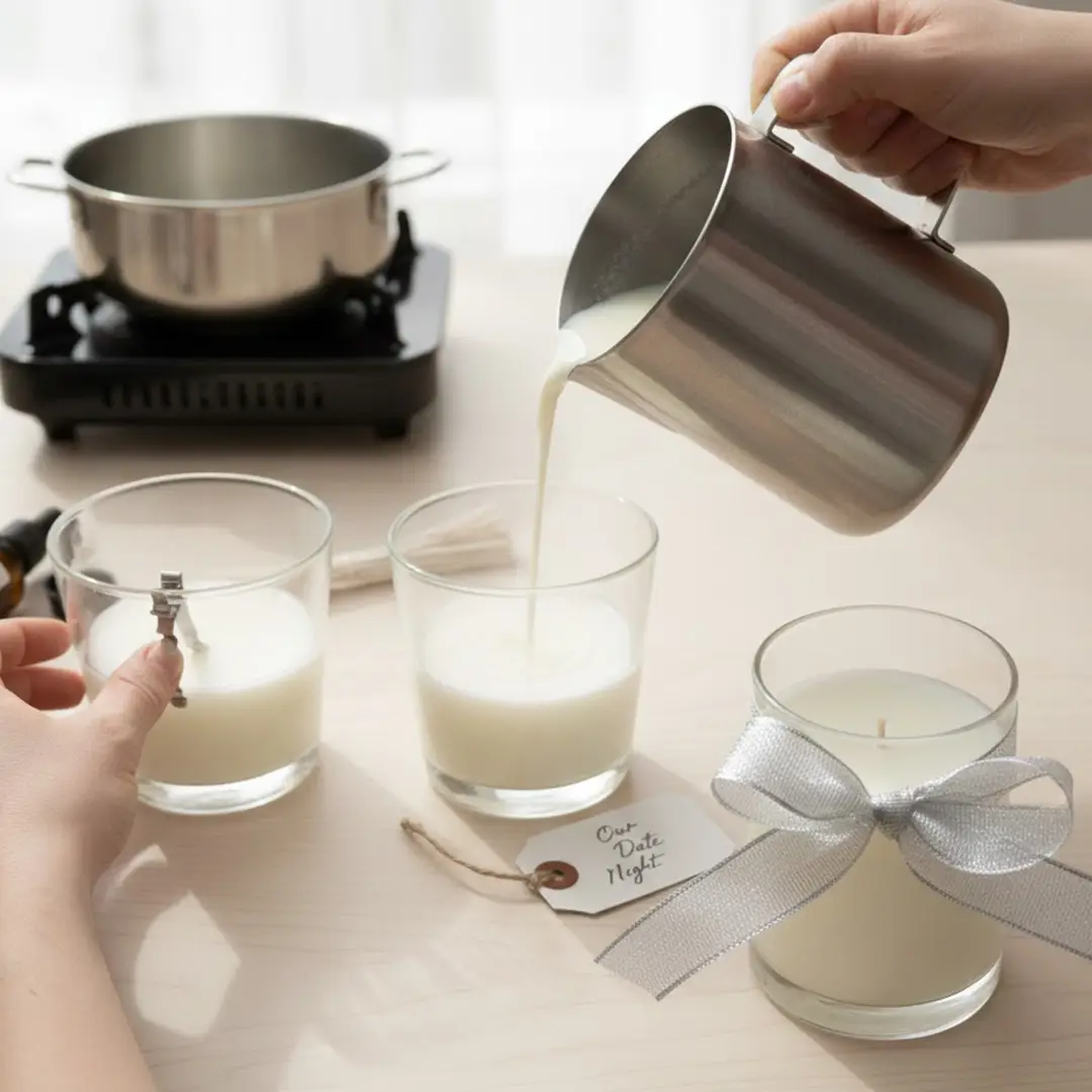 شمع دست‌ساز عاشقانه