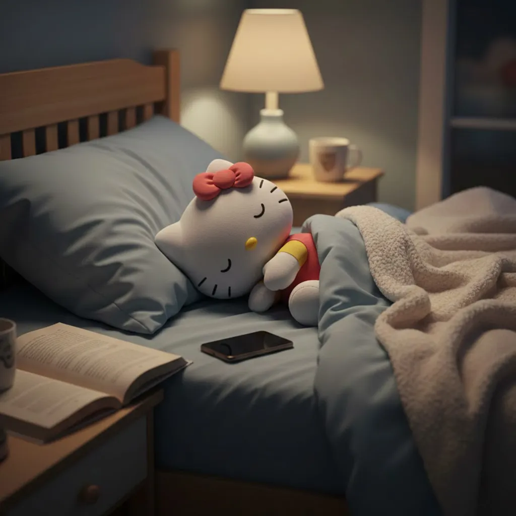 عکس عروسک کیتی خوابیده