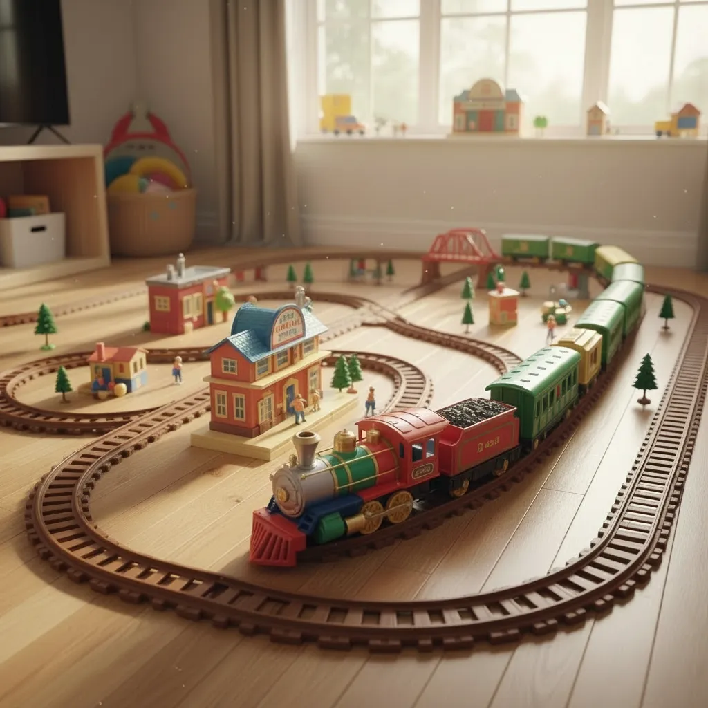 عکس قطار اسباب بازی بزرگ