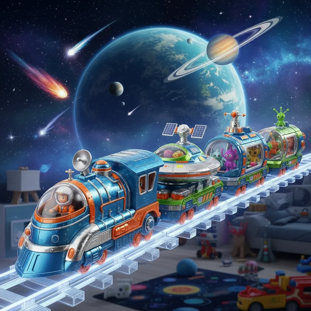 عکس قطار اسباب بازی فضایی