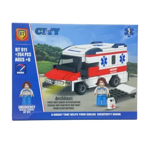 لگو ماشین آمبولانس 264 قطعه 1شخصیت کد BT911