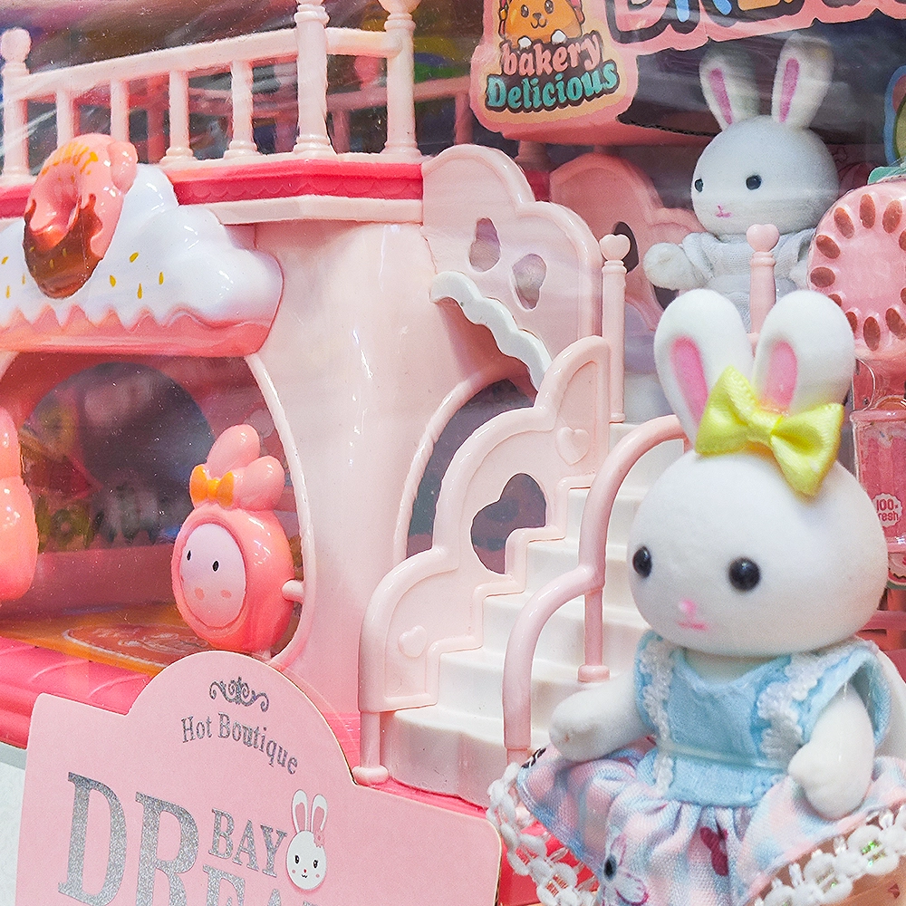 اسباب بازی خانه خرگوش بزرگ به همراه دکه خوراکی و بچه خرگوش