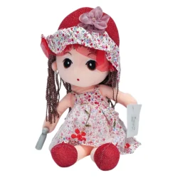عروسک دختر کلاه گلی 37 سانتی