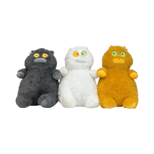 عروسک گربه چشم رنگی پولیشی 40 سانتی متر