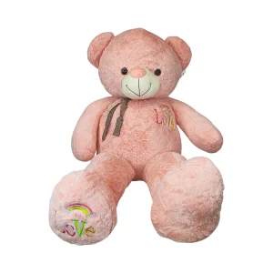 عروسک خرس کف پا سینه لاو رنگین کمانی 150 سانتی متری کد NO.221