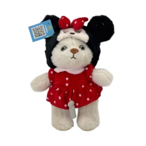 عروسک خرس ایستاده لباس دار مینی موس 25 سانتی متر
