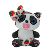 پاندا پستونکی پاپیون توت فرنگی چشم تیله ای 25سانتی متر کدNO.63