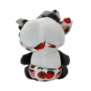 پاندا پستونکی پاپیون توت فرنگی چشم تیله ای 25سانتی متر کدNO.63