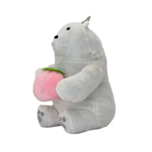 عروسک کله فندقی میوه به دست 25 سانتی متری سفید کد NO.87